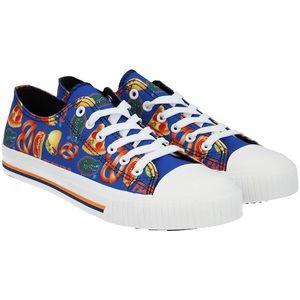 FOCO Florida Gators Food Print Low Top Canvas Sneakers Blue, Men's Size 10